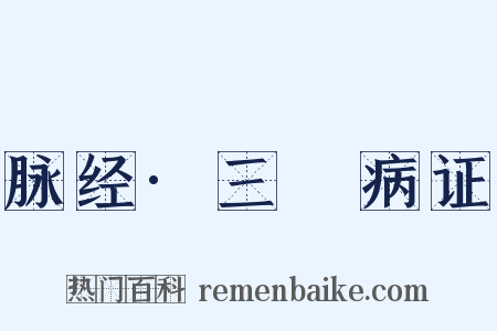 脉经·三膲病证是什么意思的图片